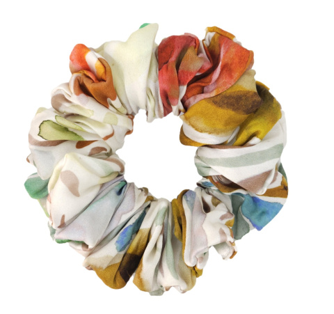 Jebwabna Scrunchie Medium Liście