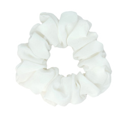 Jebwabna Scrunchie Medium Kremowa-Biel