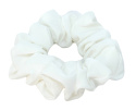 Jebwabna Scrunchie Medium Kremowa-Biel