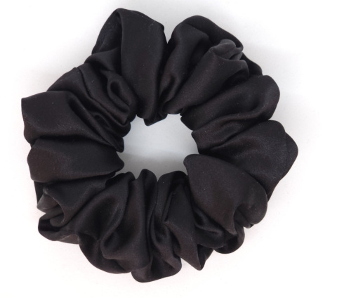 Jebwabna Scrunchie Medium Czarna